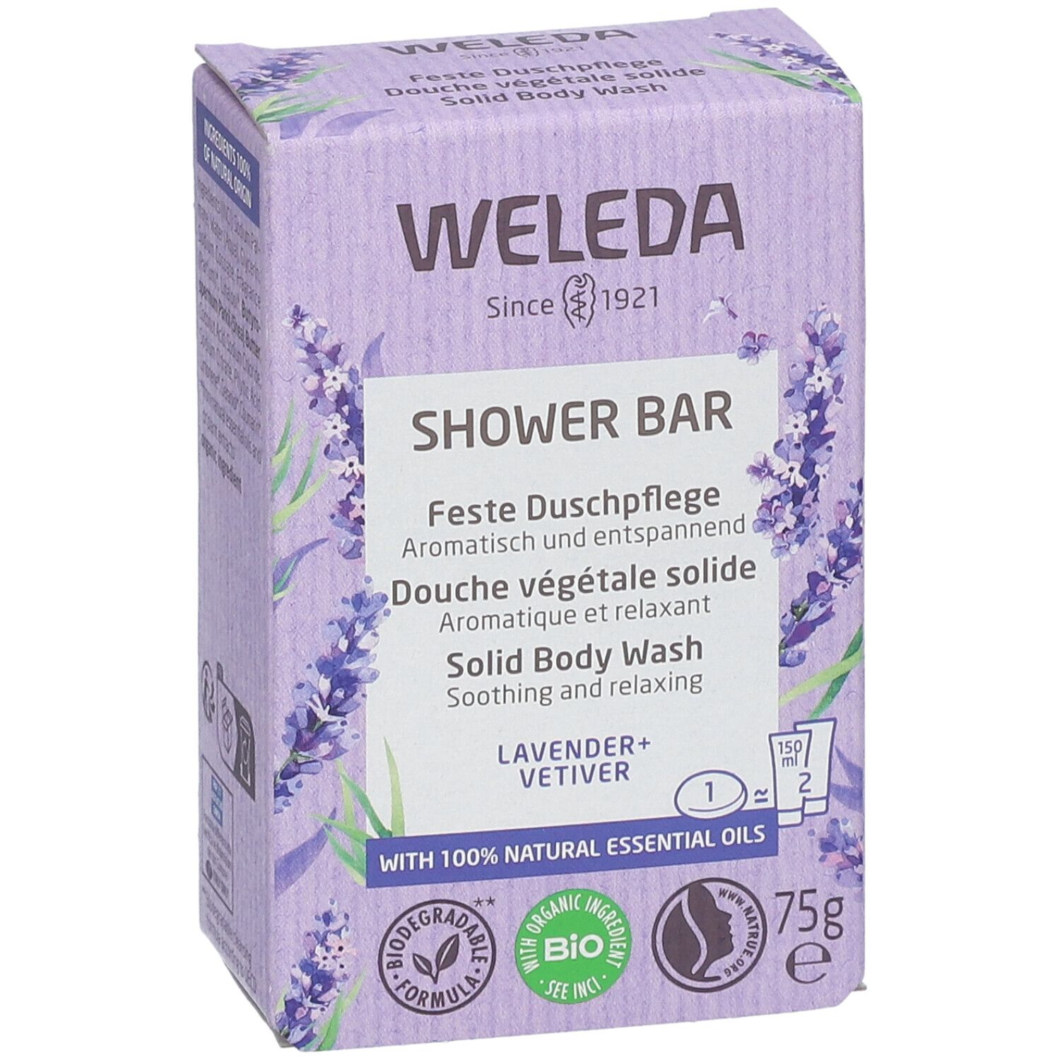 WELEDA Bio Douche Végétale Solide Lavender & Vétiver