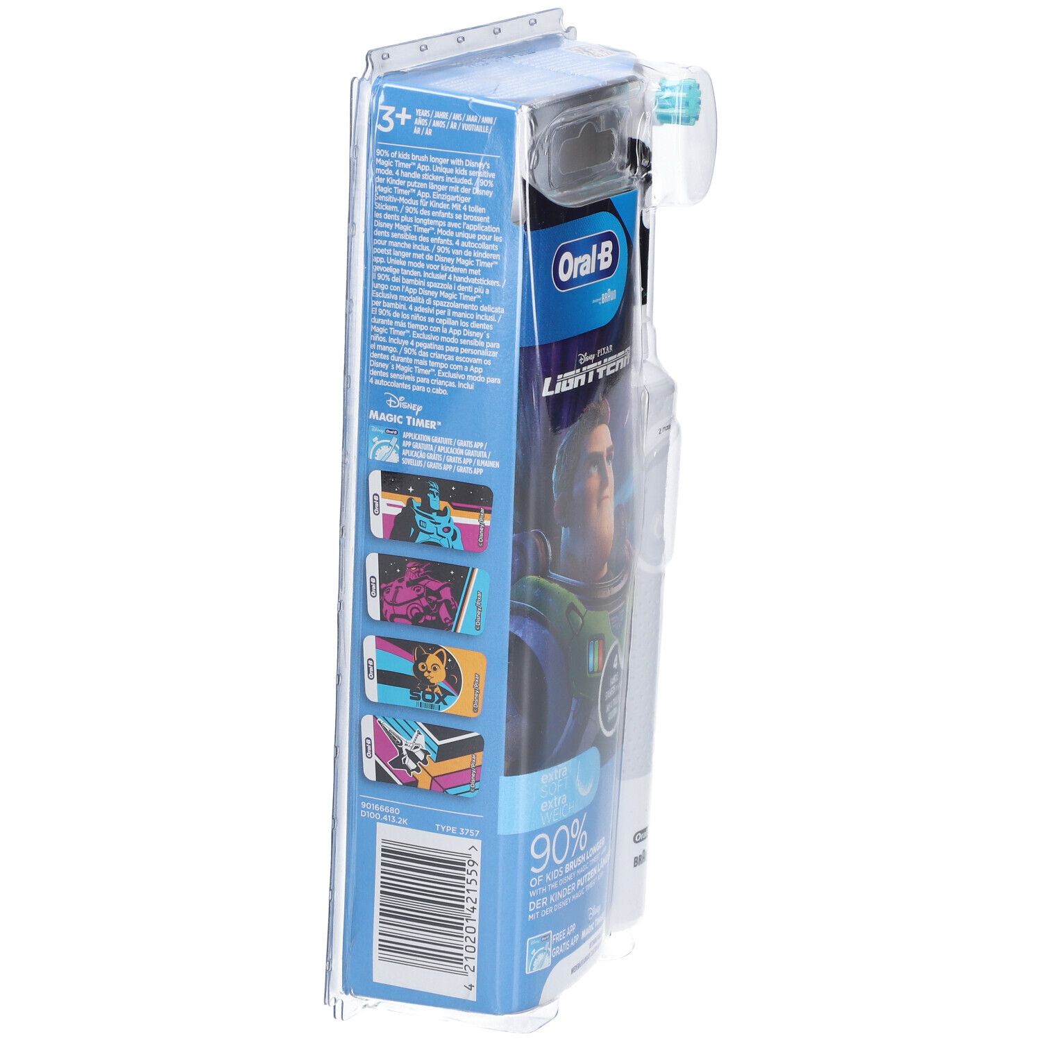 ORAL-B KIDS - Brosse à dents électrique rechargeable pour enfant dès 3 ans et +. décor Buz