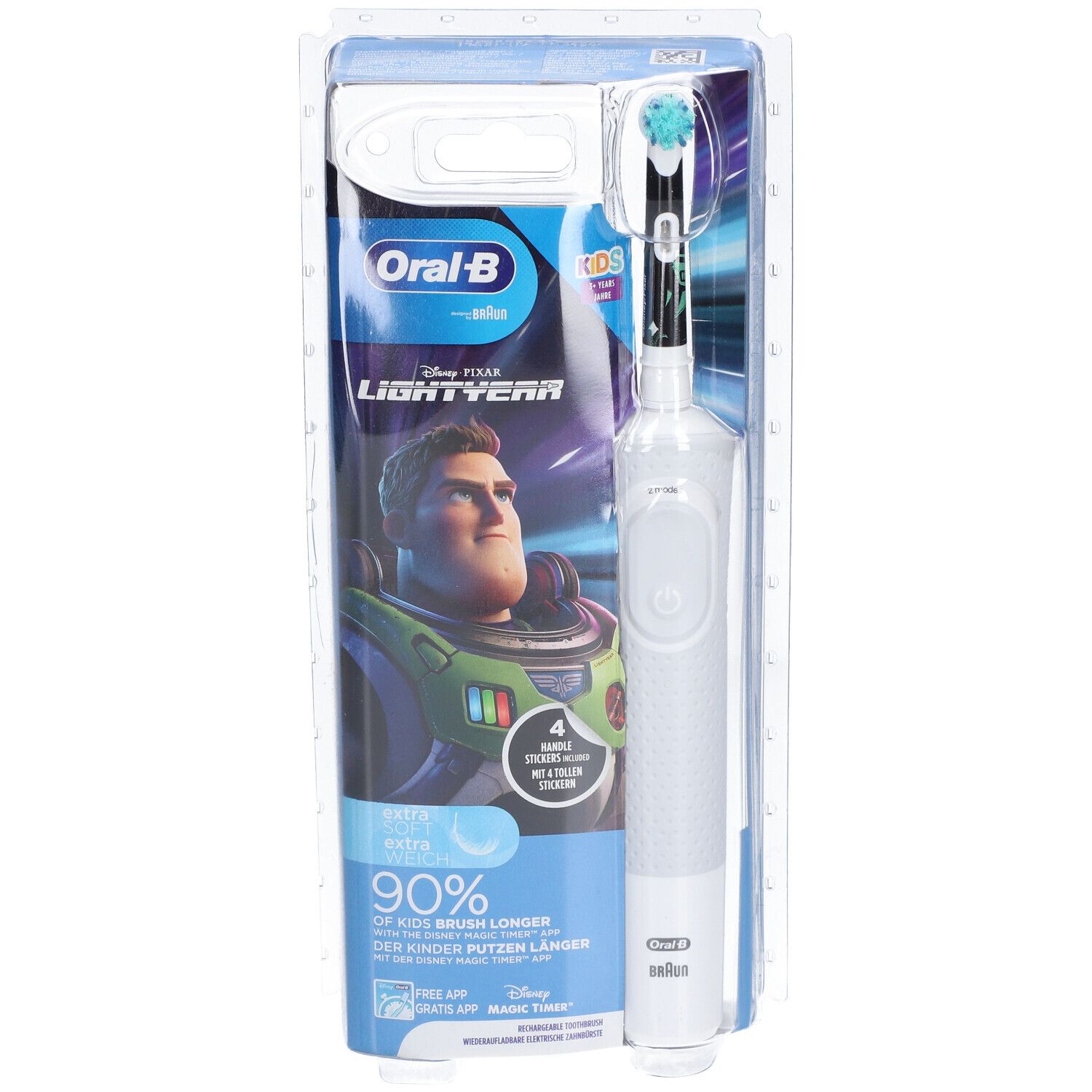 ORAL-B KIDS - Brosse à dents électrique rechargeable pour enfant dès 3 ans et +. décor Buz