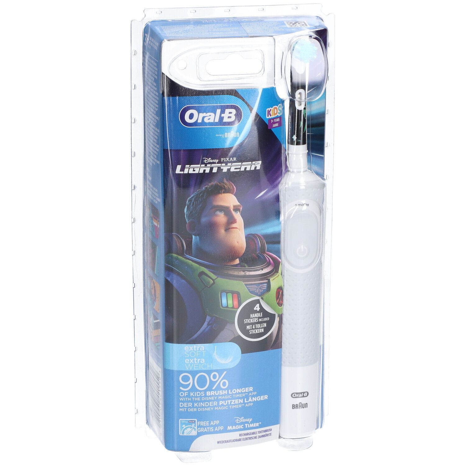 ORAL-B KIDS - Brosse à dents électrique rechargeable pour enfant dès 3 ans et +. décor Buz