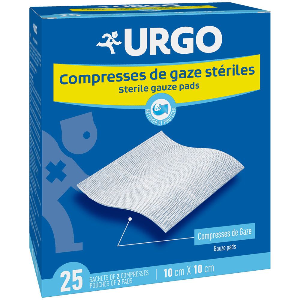 URGO Compresses stériles de gaze 10 cm x 10 cm