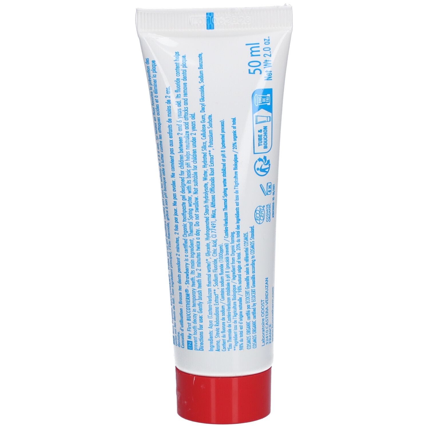 Buccotherm dentifrice 2-6 ans goût fraise bio