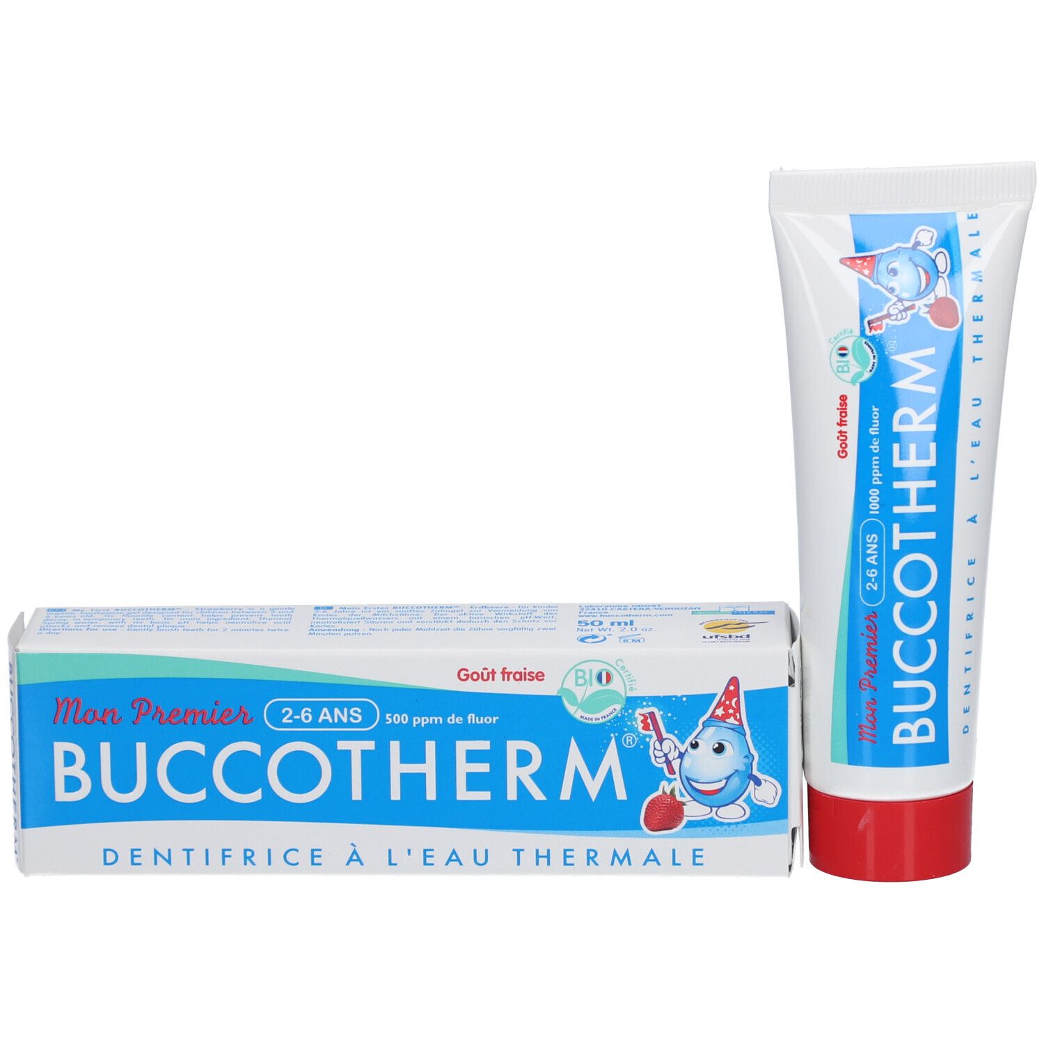 Buccotherm dentifrice 2-6 ans goût fraise bio