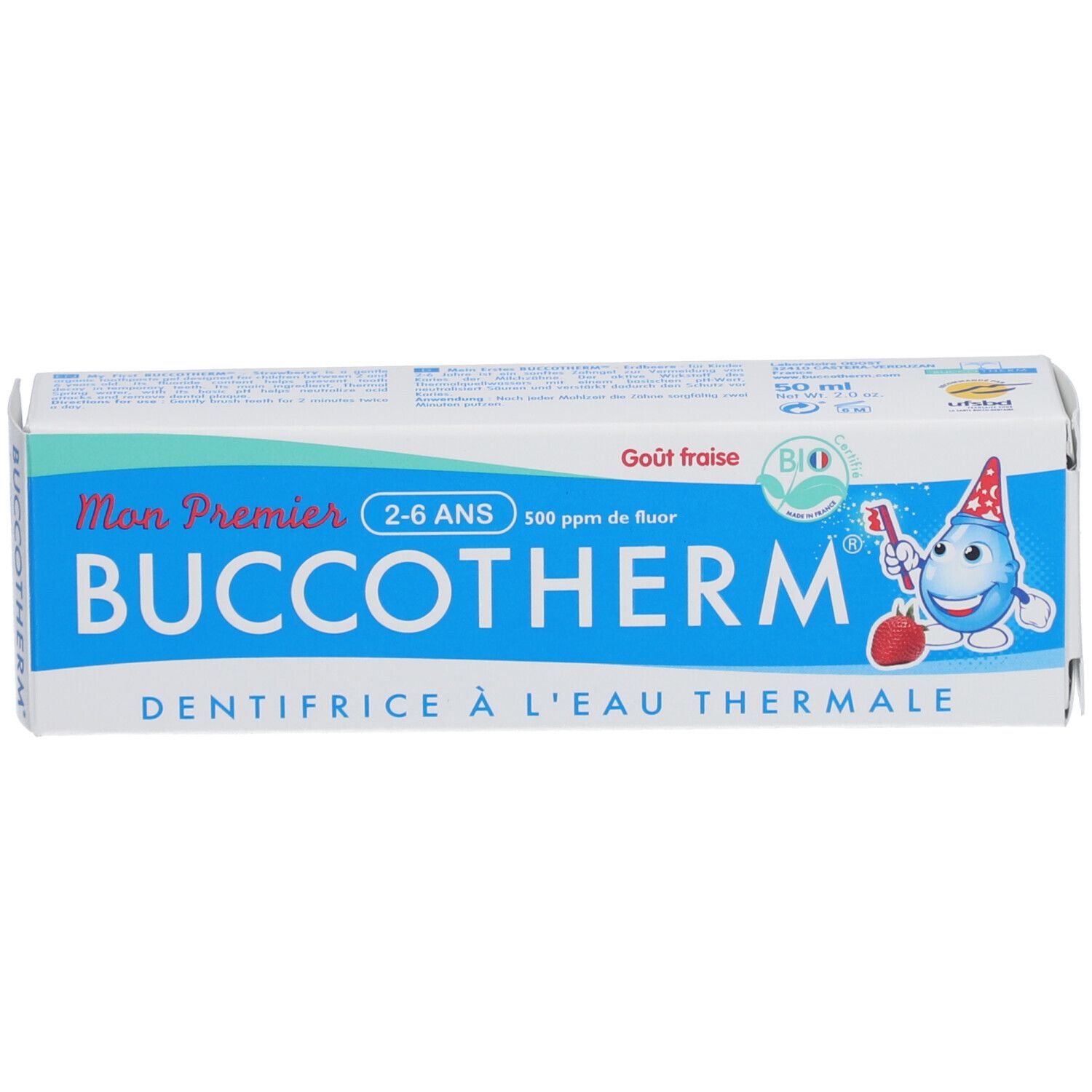 Buccotherm dentifrice 2-6 ans goût fraise bio