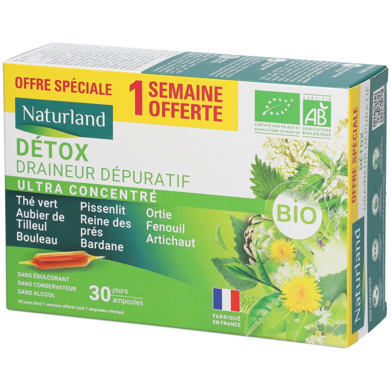Naturland DÉTOX DRAINEUR DÉPURATIF BIO Ampoules