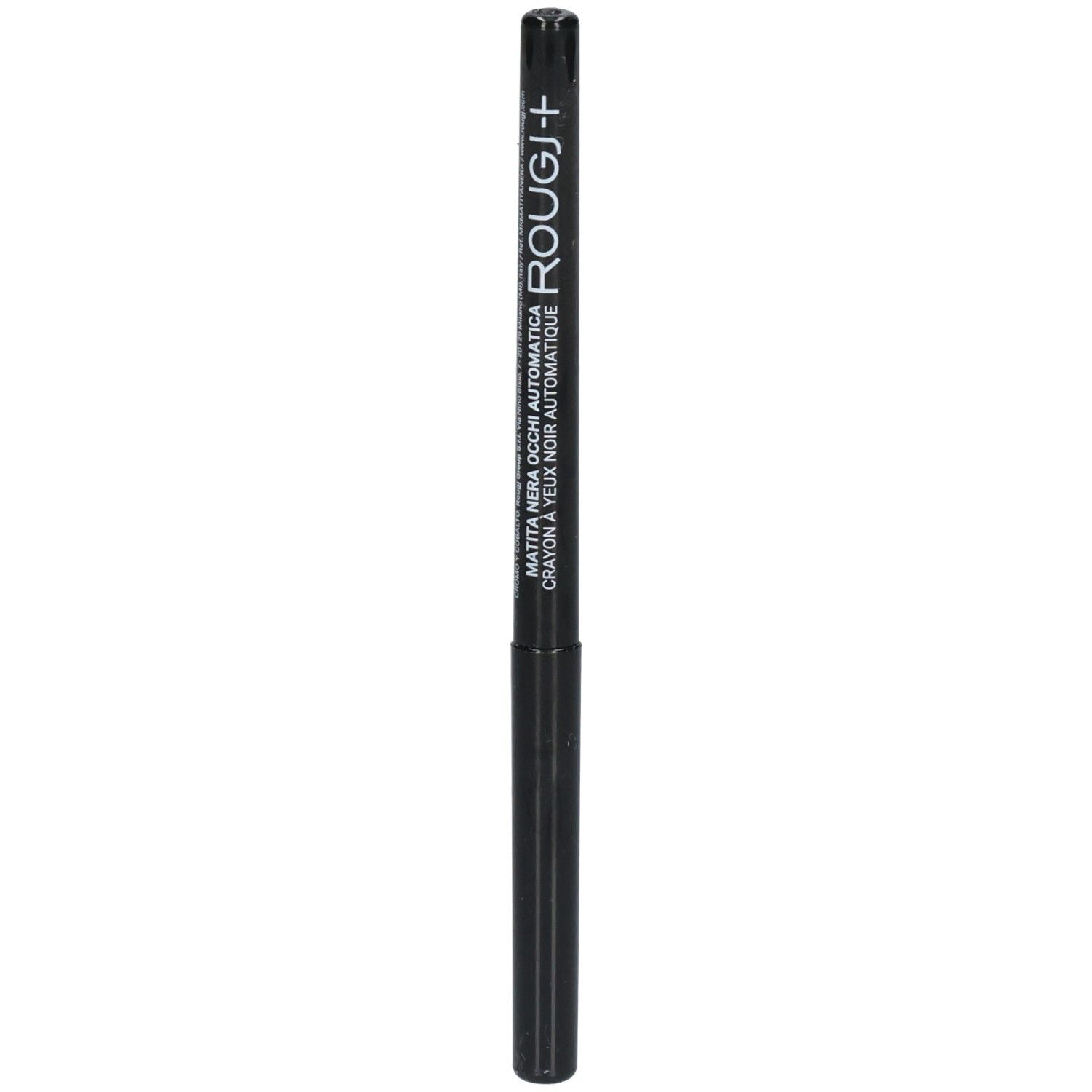 Crayon pour les yeux noir avec texte sur le corps.