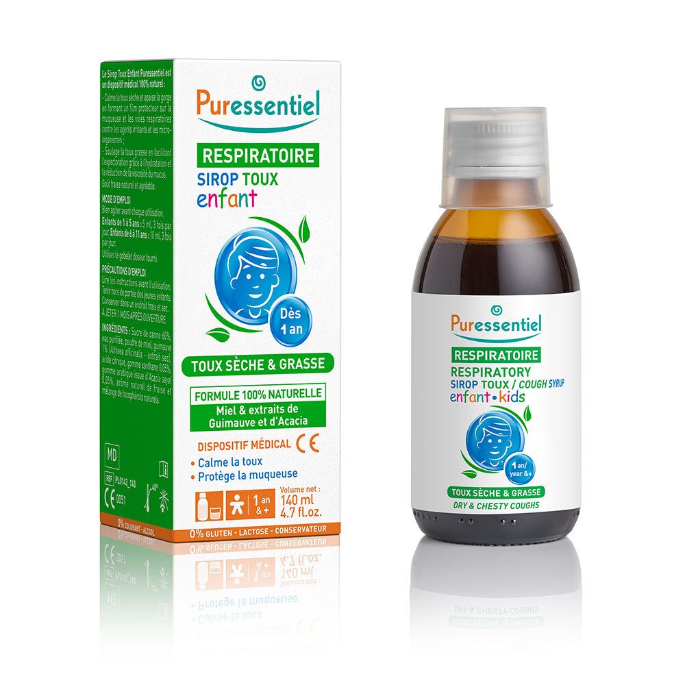 PURESSENTIEL RESPIRATOIRE Sirop Toux Enfant - 140 ml
