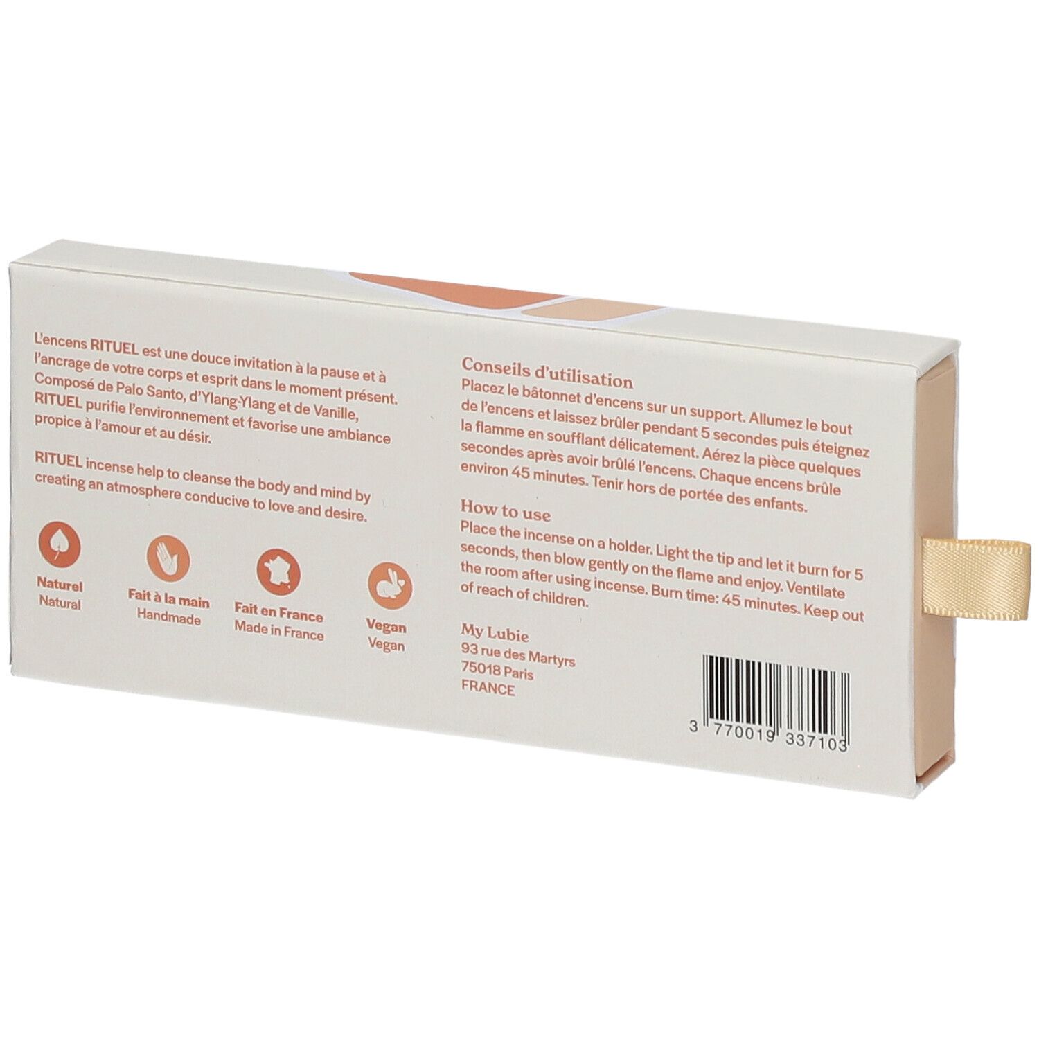 My Lubie Rituel, l'Encens relaxant