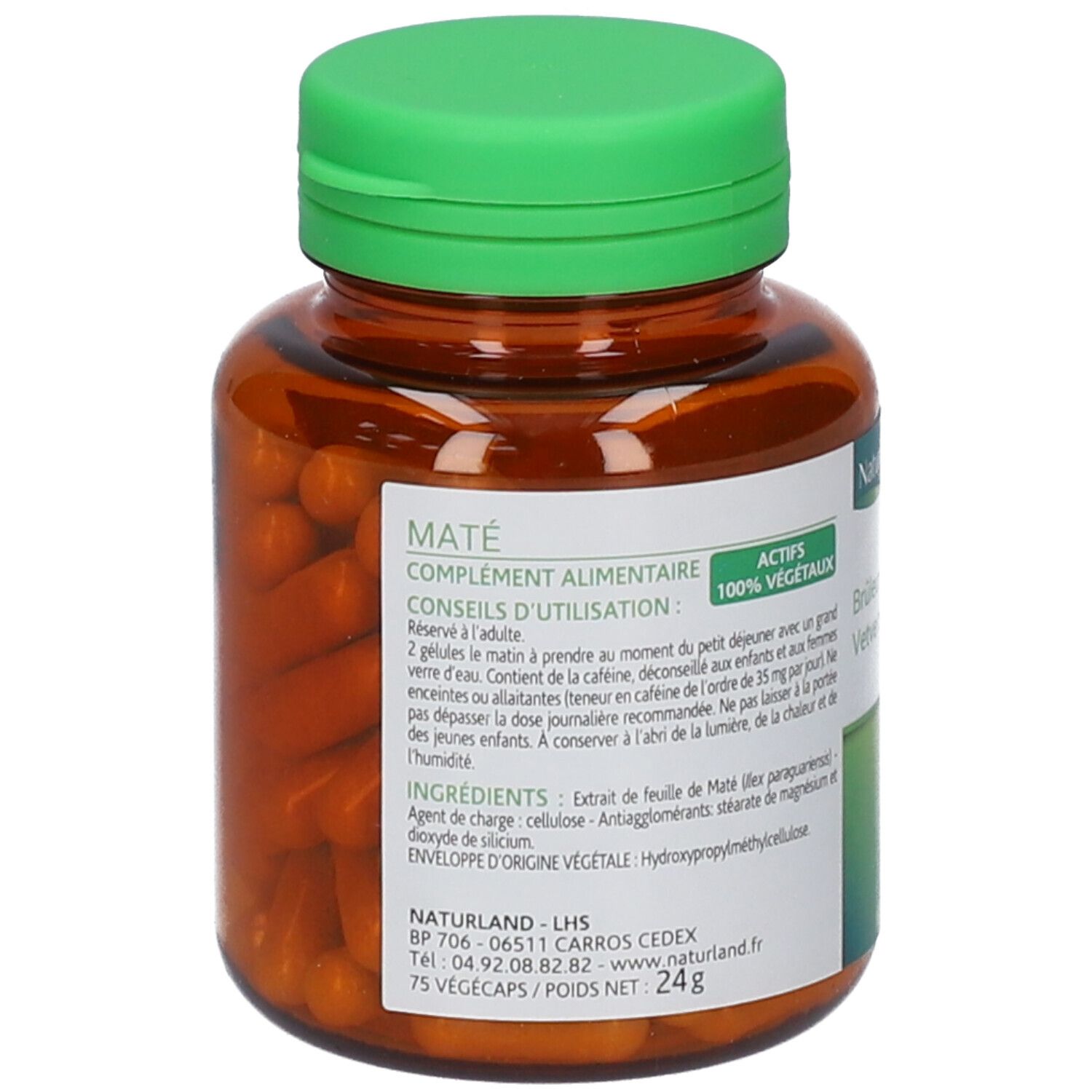 Naturland Maté Végécaps® Brûleur de Graisses