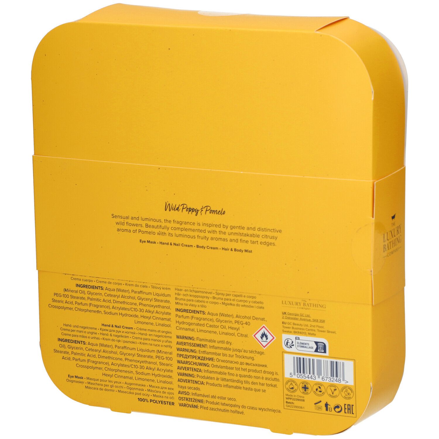 The Luxury Bathing Company Coffret BRIGHTS & STRIPES - Coquelicot sauvage et Pomelo