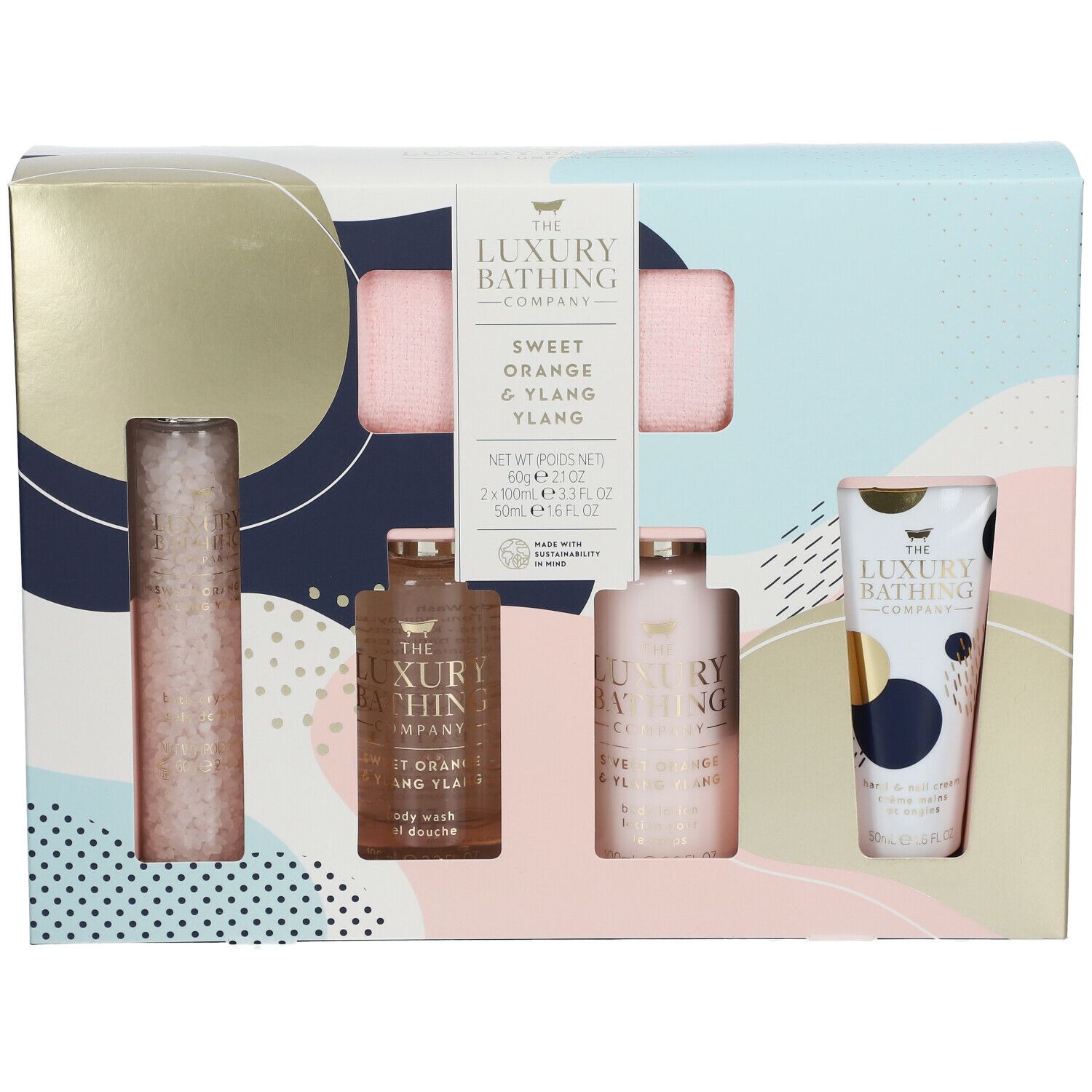 The Luxury Bathing Company Coffret ABSTRACT LAYERS Head to Toe Pamper - Orange Sucrée et Ylang-Ylang