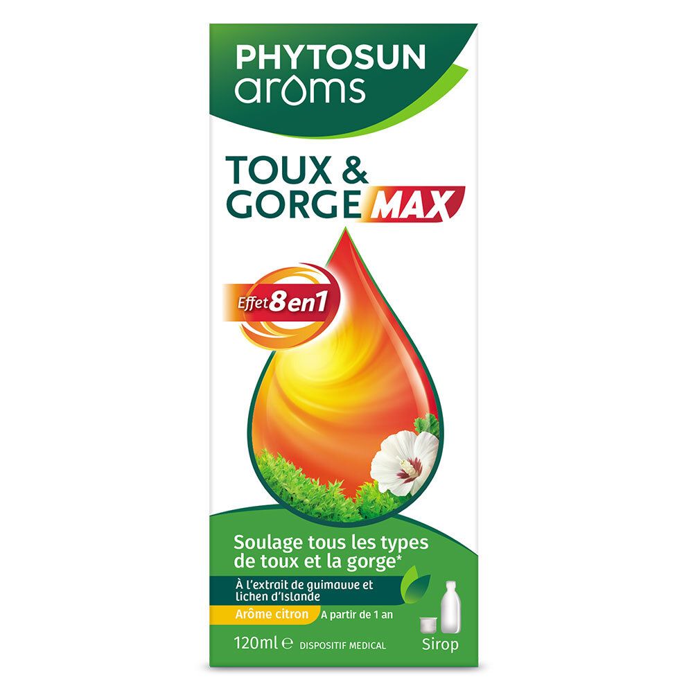 Phytosun Arôms Sirop Toux Et Gorge Max Effet 8en1 120ml