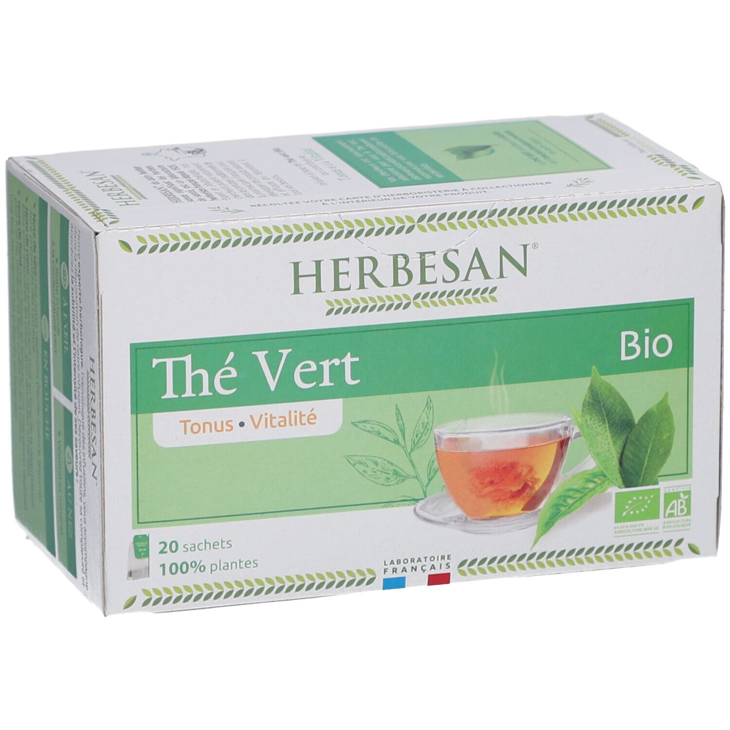 Herbesan Bio Thé Vert Infusion Tonus et Vitalité