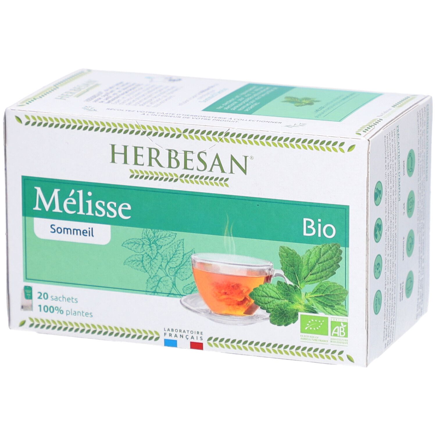 Herbesan Bio Mélisse Infusion Sommeil Serein