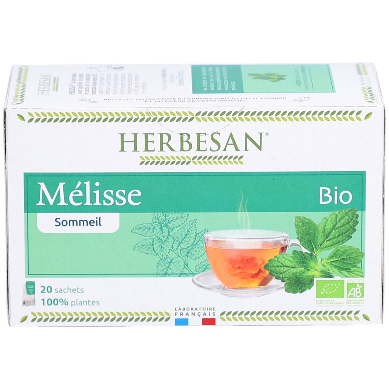 Herbesan Bio Mélisse Infusion Sommeil Serein