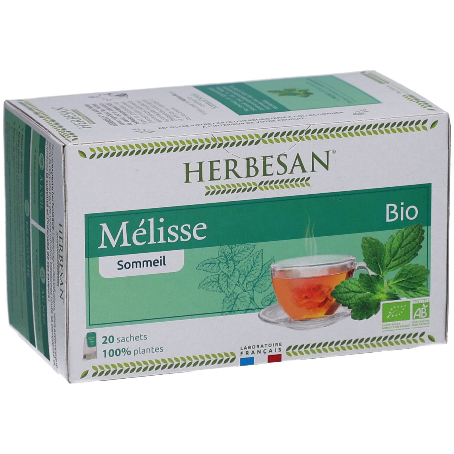 Herbesan Bio Mélisse Infusion Sommeil Serein