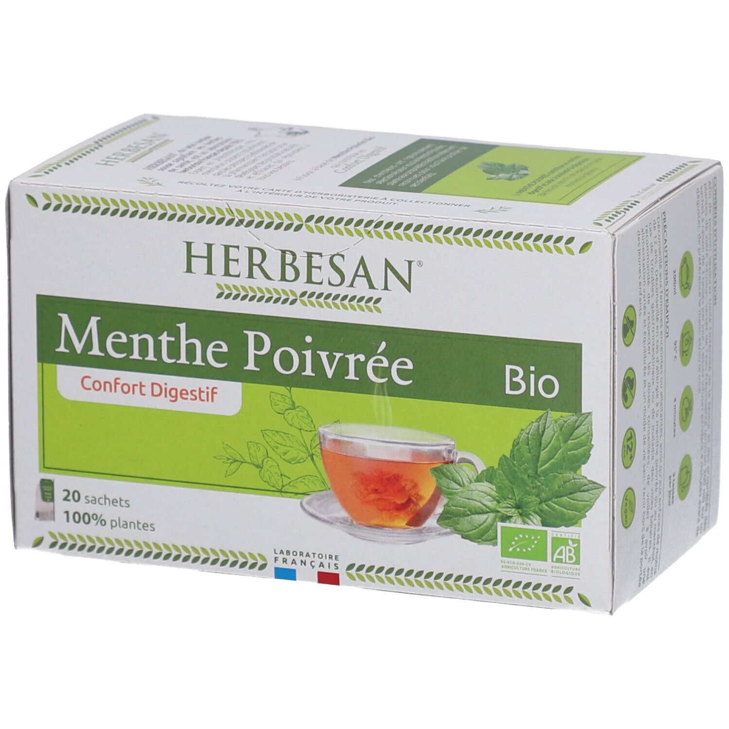 Herbesan Menthe Poivrée Bio – Digestion, Bien-être
