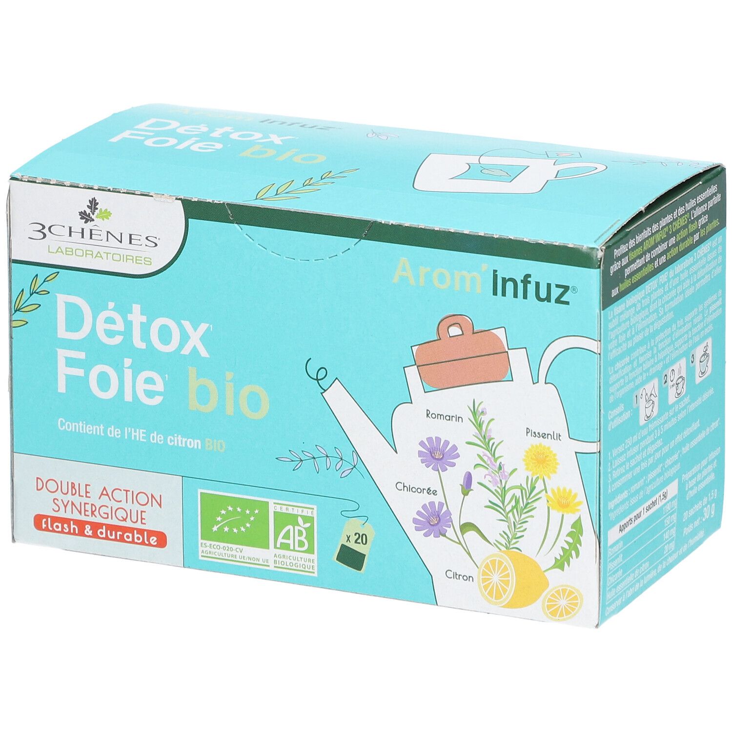LES 3 CHÊNES Arom'Infuz® Détox Foie bio