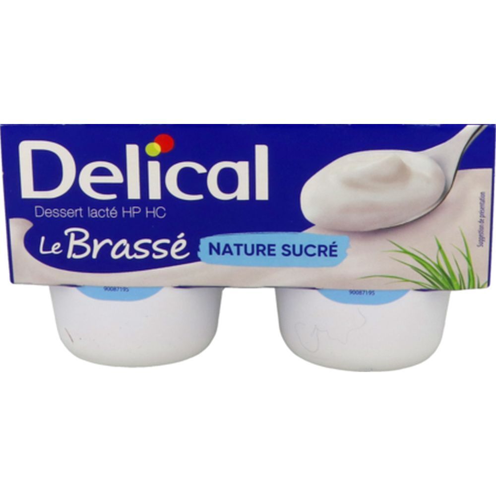 Delical Dessert lacté HPHC Le Brassé Nature sucré
