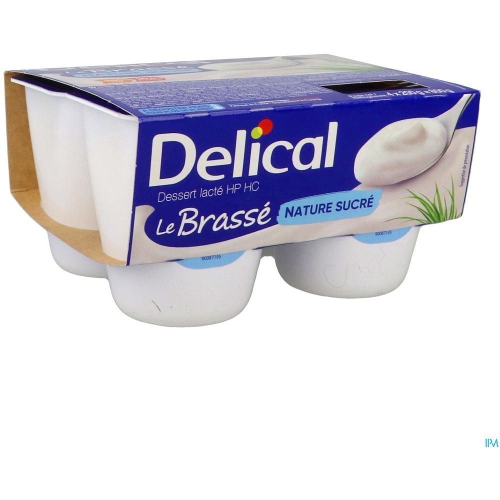 Delical Dessert lacté HPHC Le Brassé Nature sucré