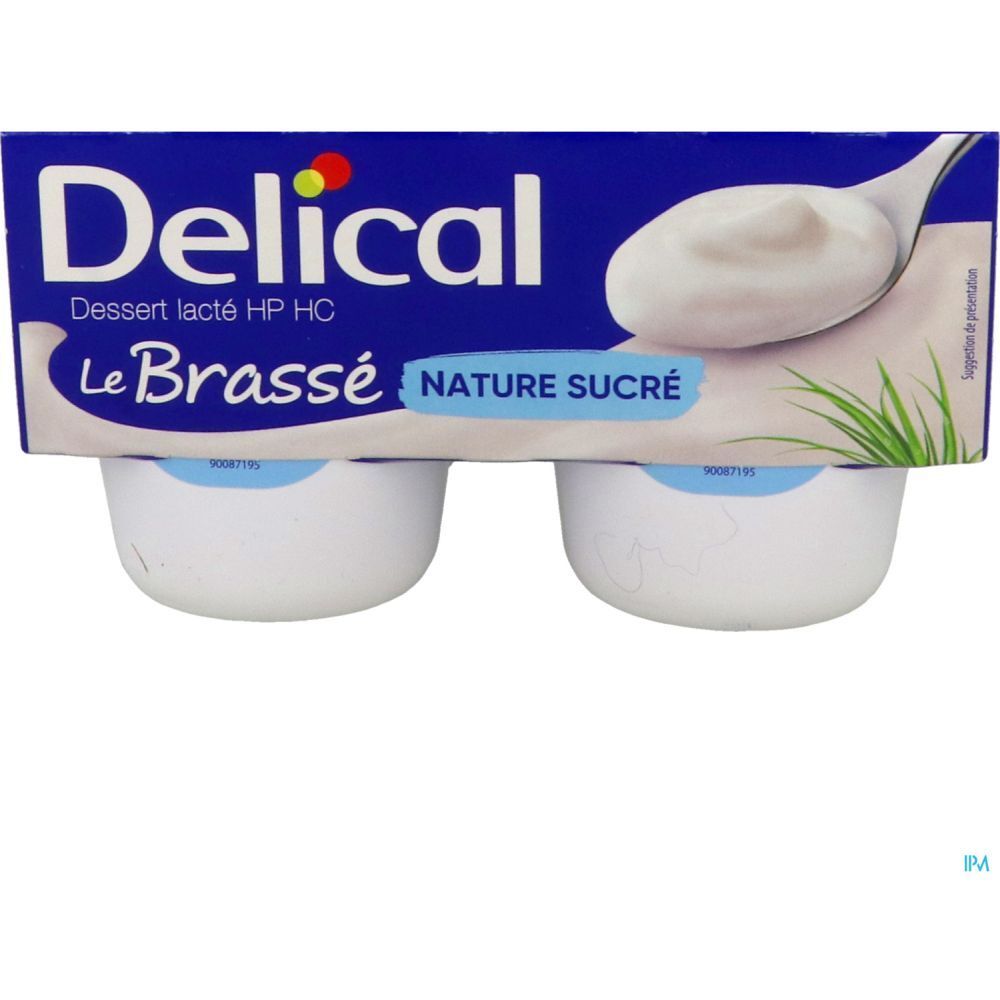 Delical Dessert lacté HPHC Le Brassé Nature sucré