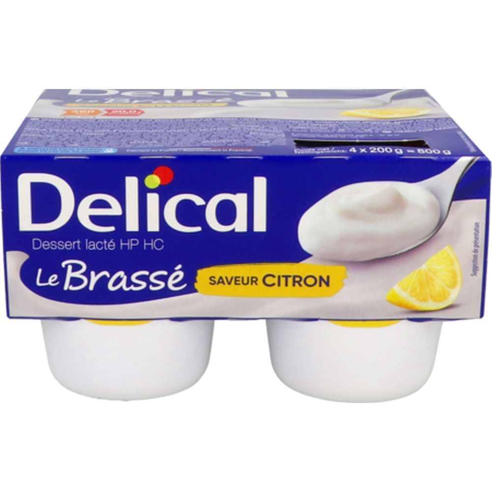 Delical Dessert lacté HPHC Le Brassé Saveur Citron