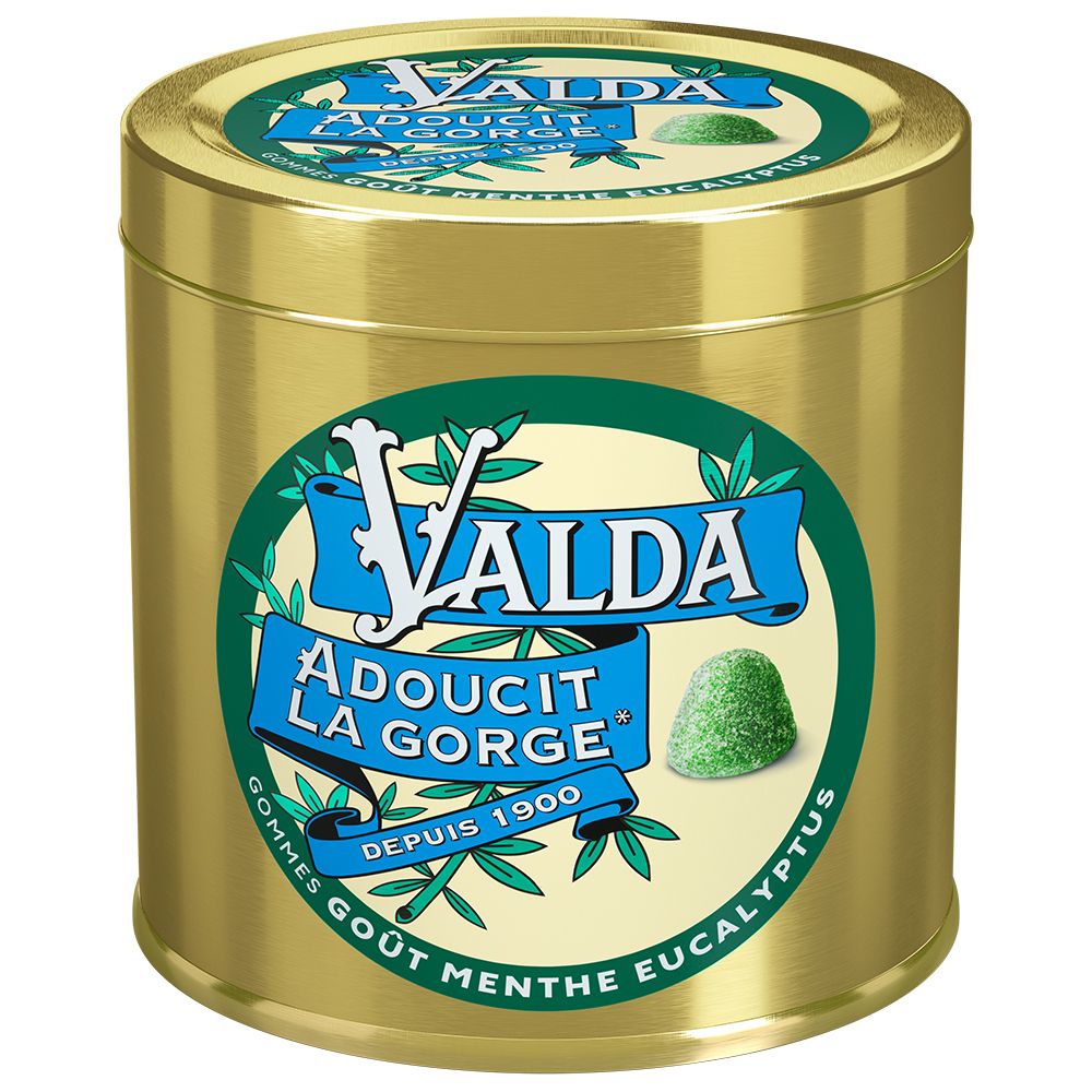 Valda Gommes Menthe Eucalyptus Adoucit La Gorge 140g