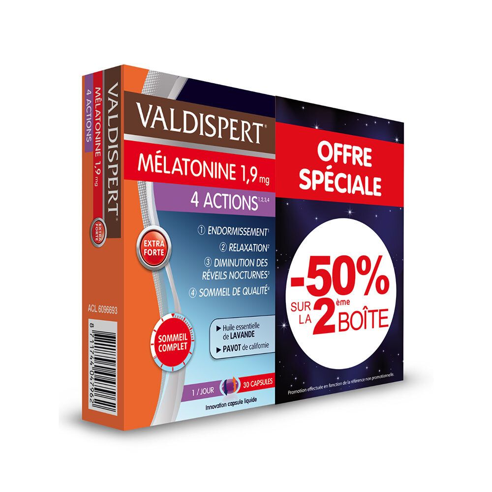 VALDISPERT Melatonine 4 Actions 1,9mg