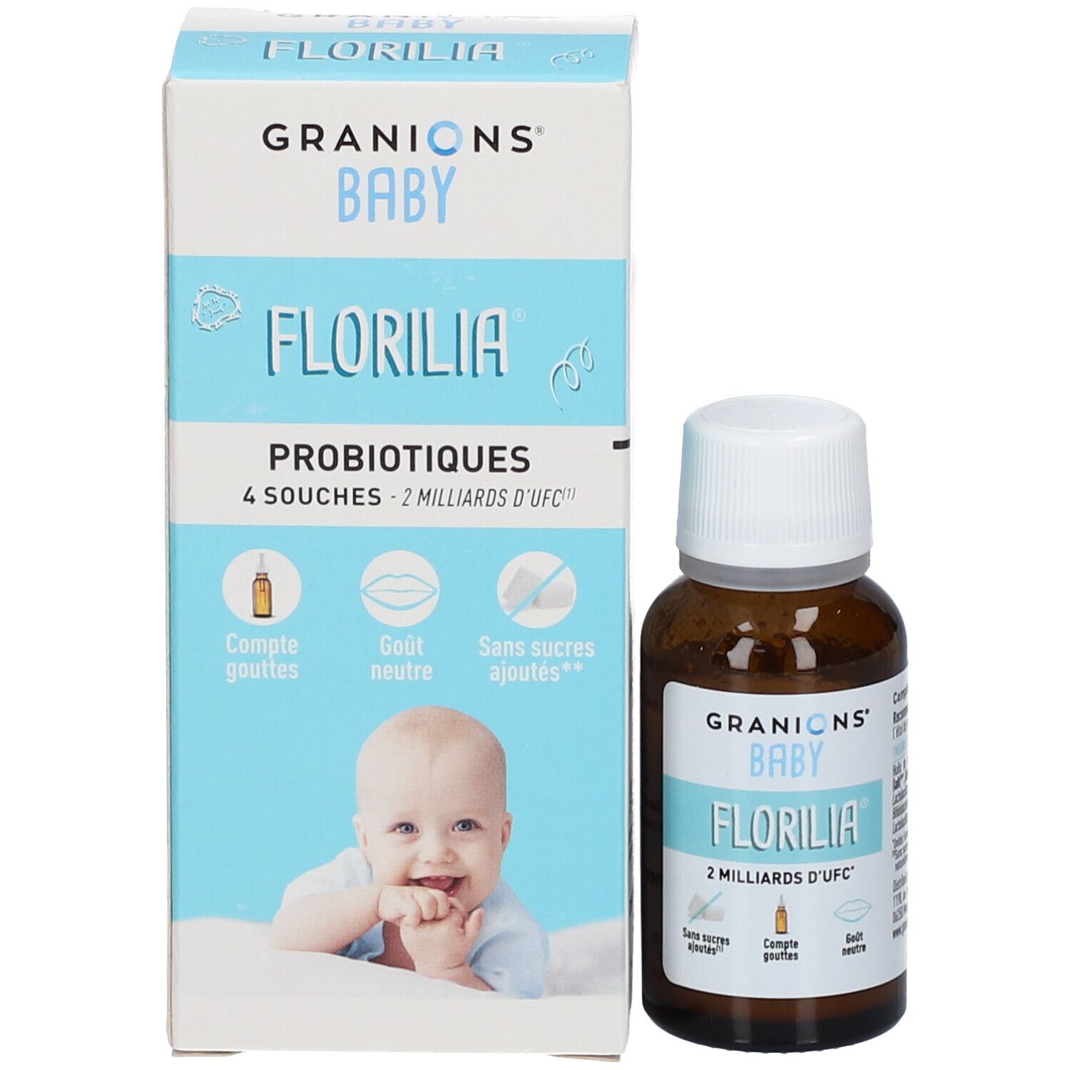 Florilia Sirop probiotiques bébé Granions - renforcer la flore