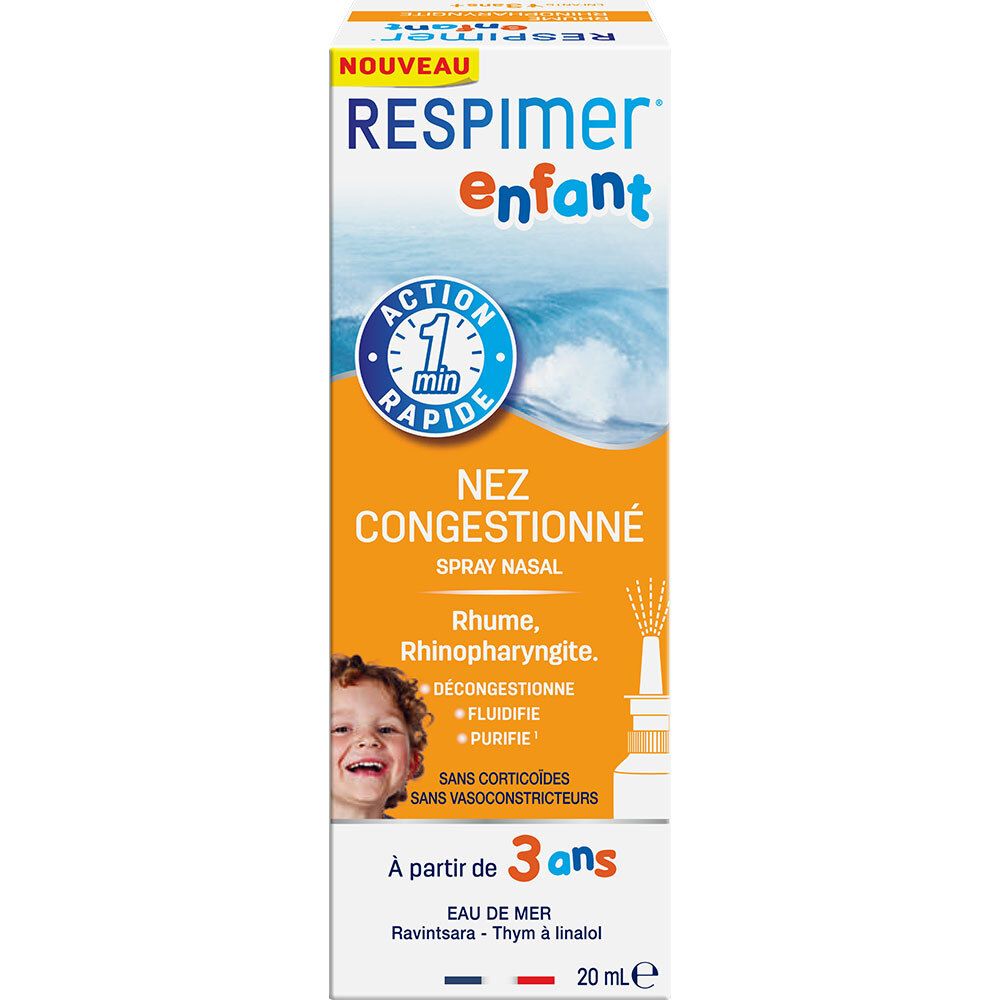 Respimer Spray Nasal Décongestionnant Action Rapide Enfant 20ml