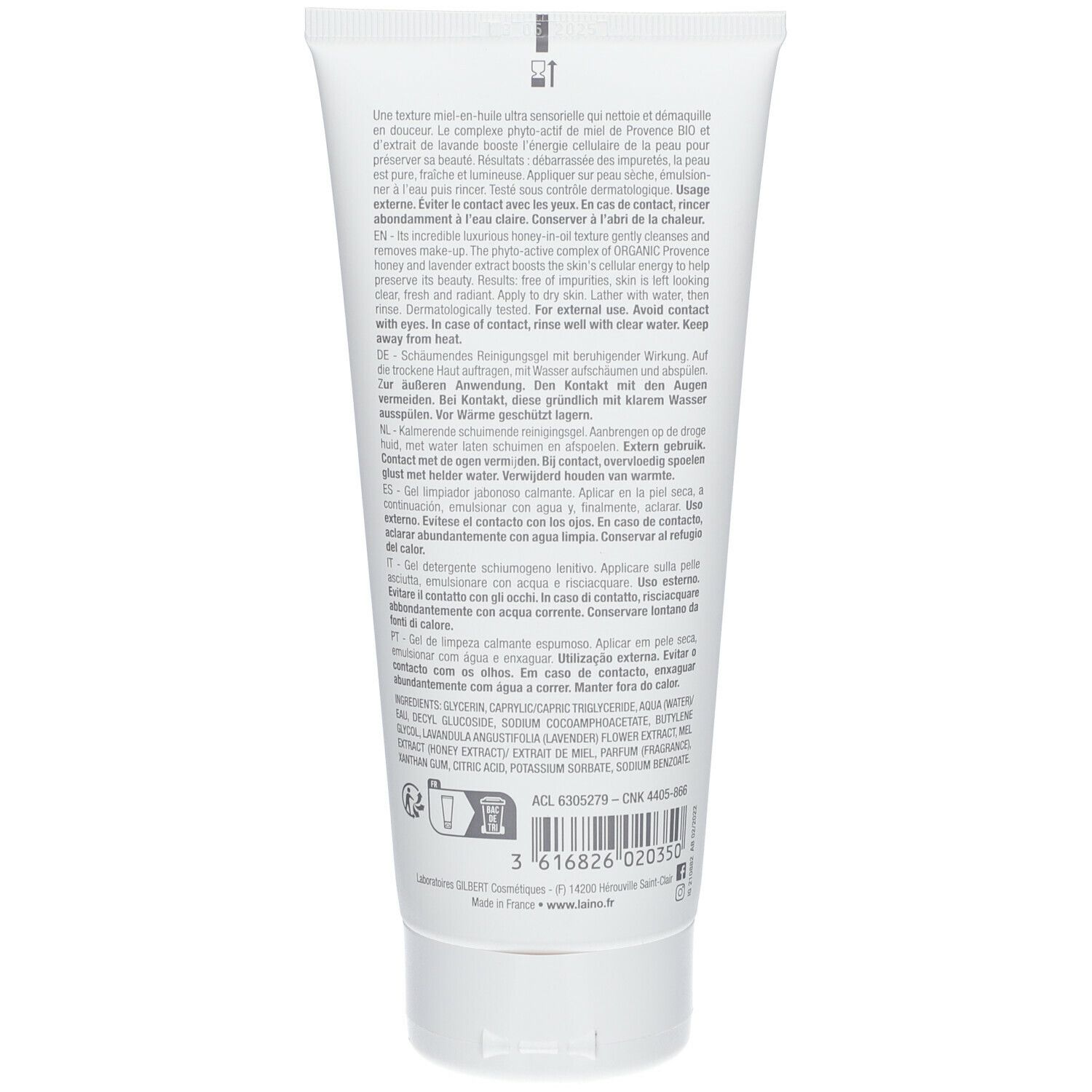 LAINO Gel Nettoyant Moussant Apaisant