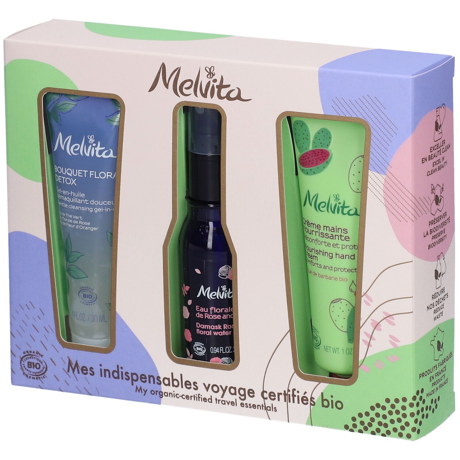 Melvita Coffret Mes indispensables voyage certifiés bio
