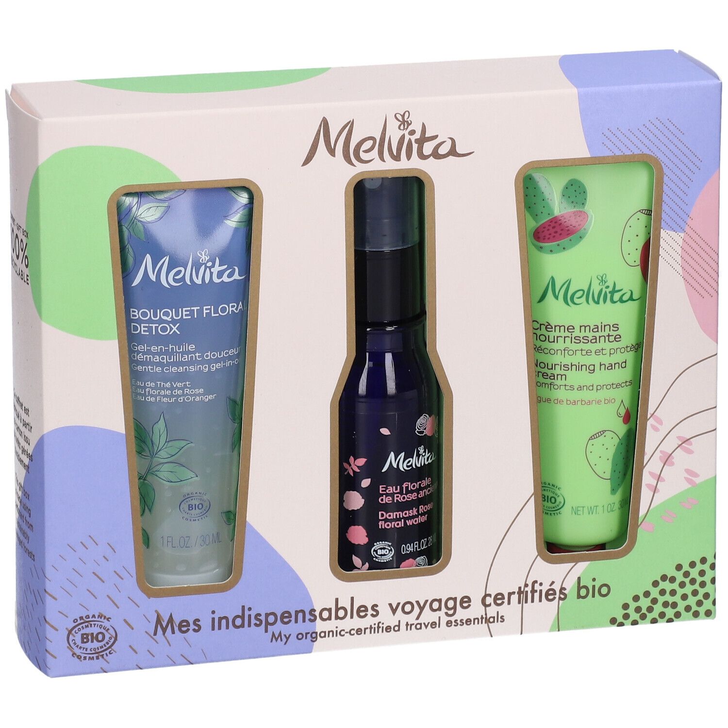 Melvita Coffret Mes indispensables voyage certifiés bio