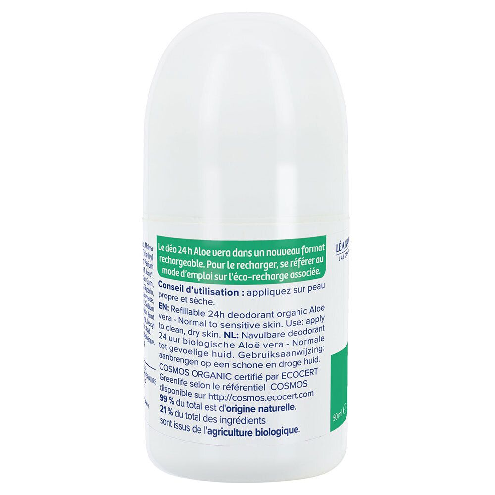 Natessance Déodorant Roll-On Aloe Vera Bio Sans Alcool ni Sels d’Aluminium