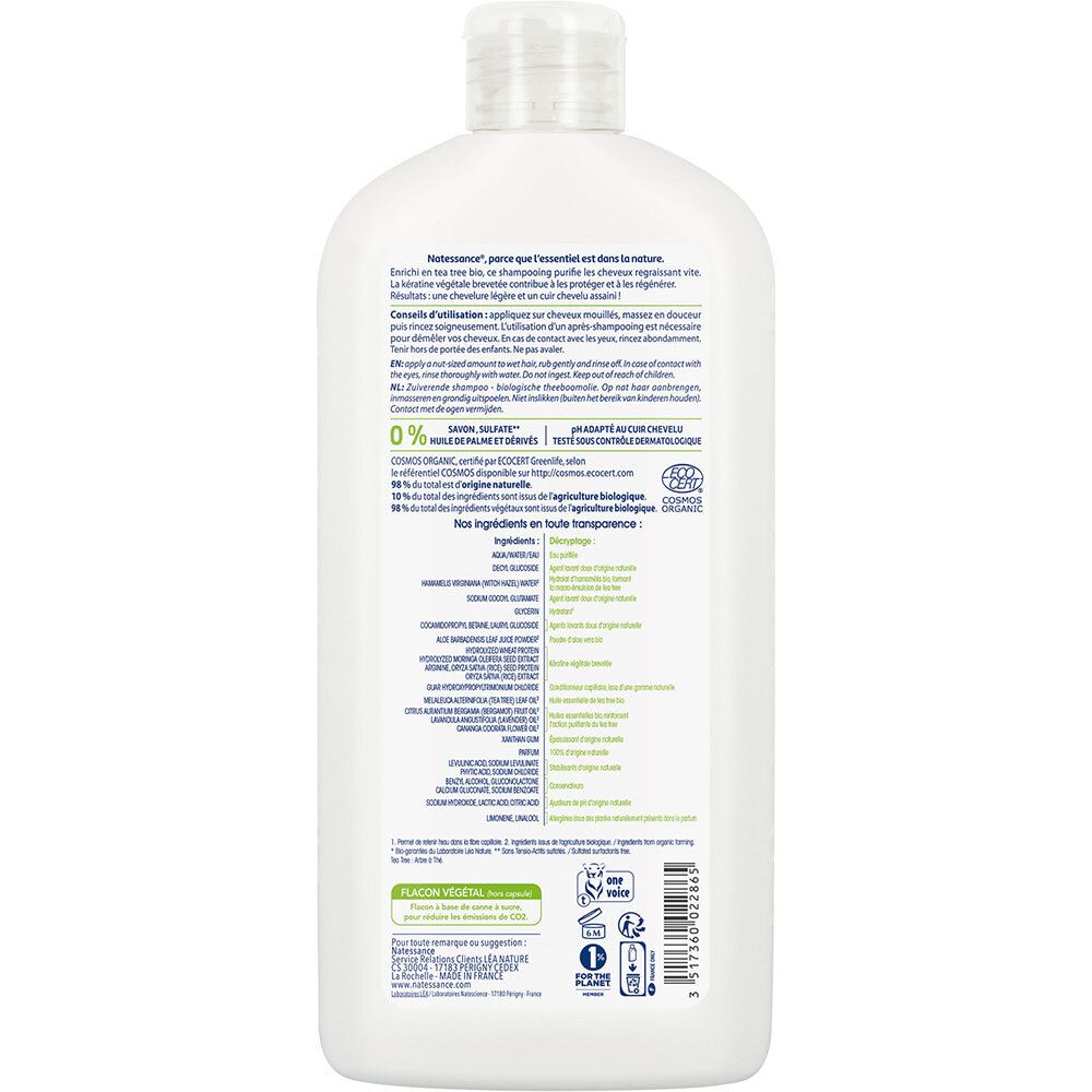 NATESSANCE BIO Shampooing Purifiant Tea Tree Bio