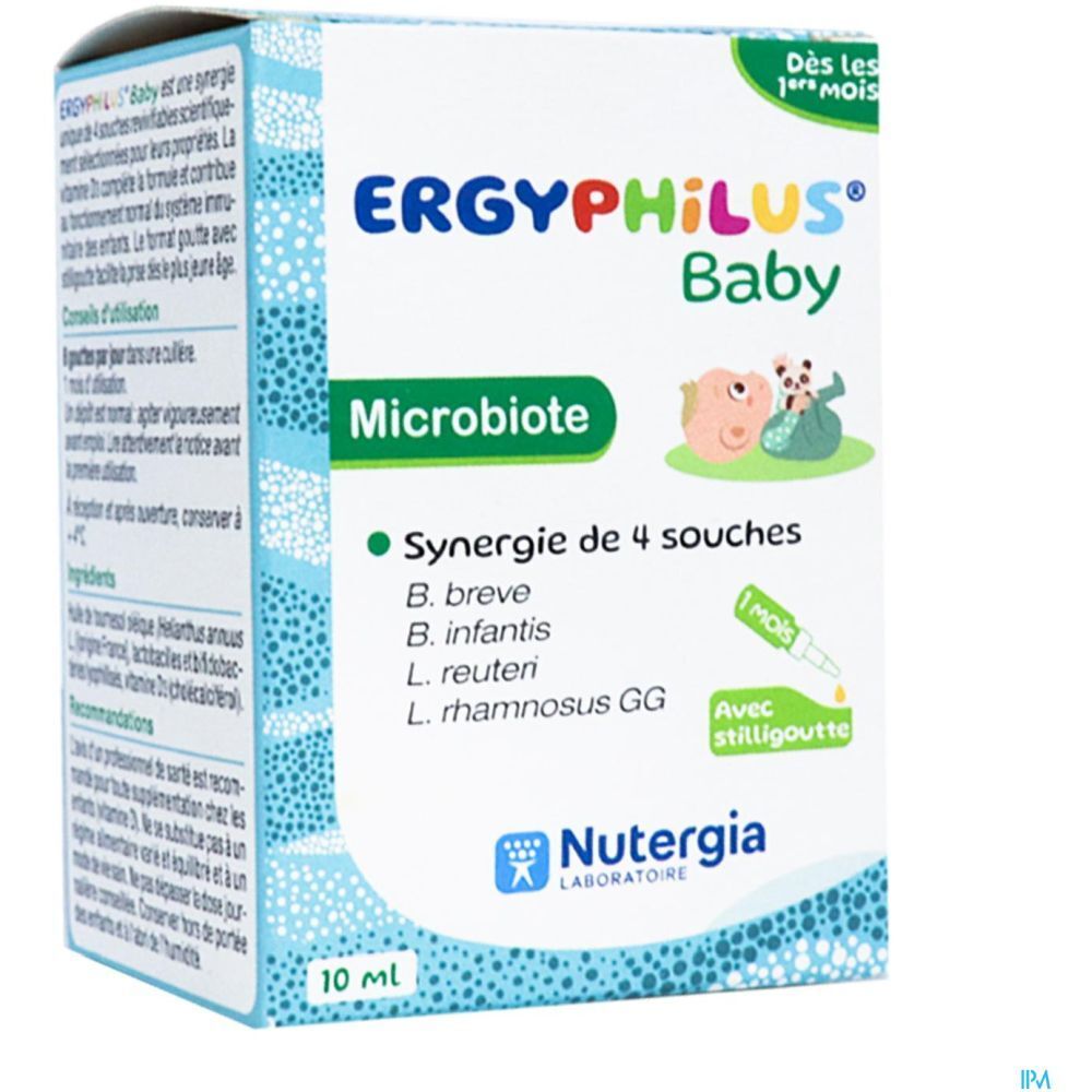 Ergyphilus Baby, Liquide, complément alimentaire pour le soutien du microbiote, fl 10 ml
