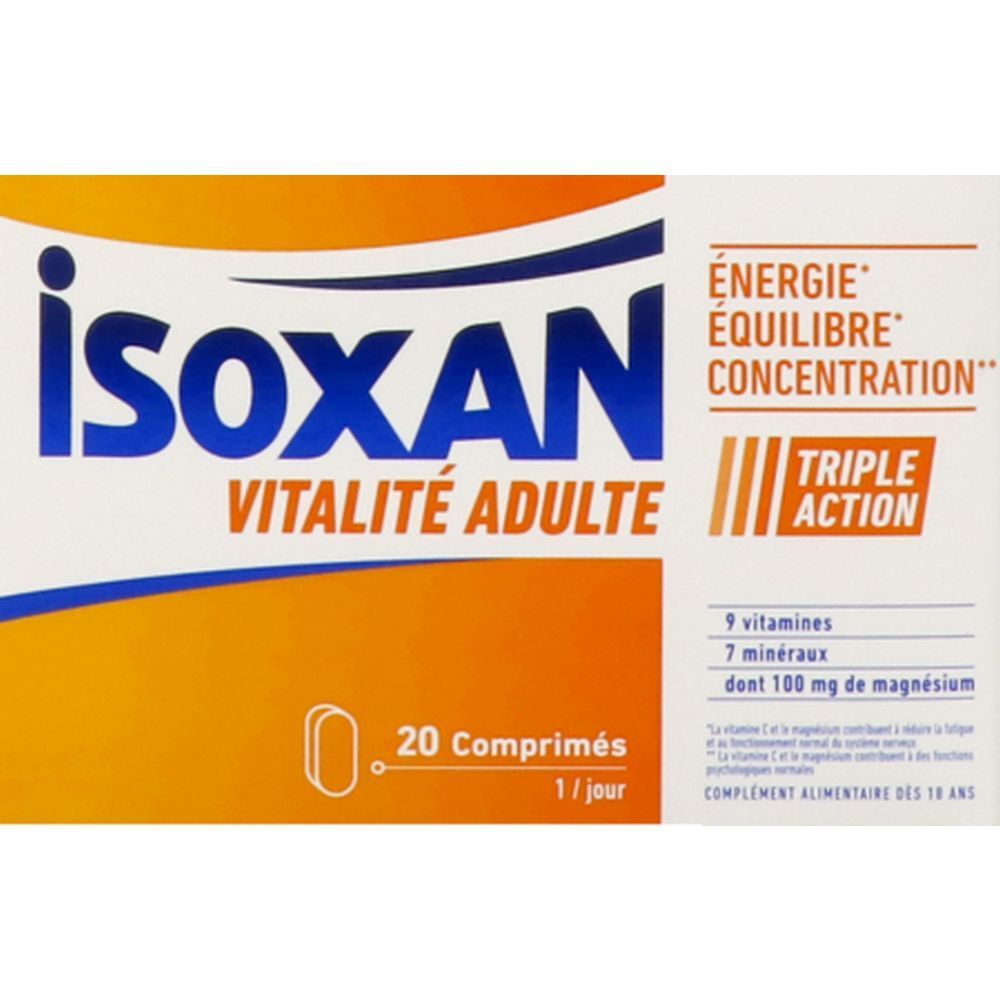 Isoxan Vitalité Adulte Triple action : Energie, équilibre et concentration