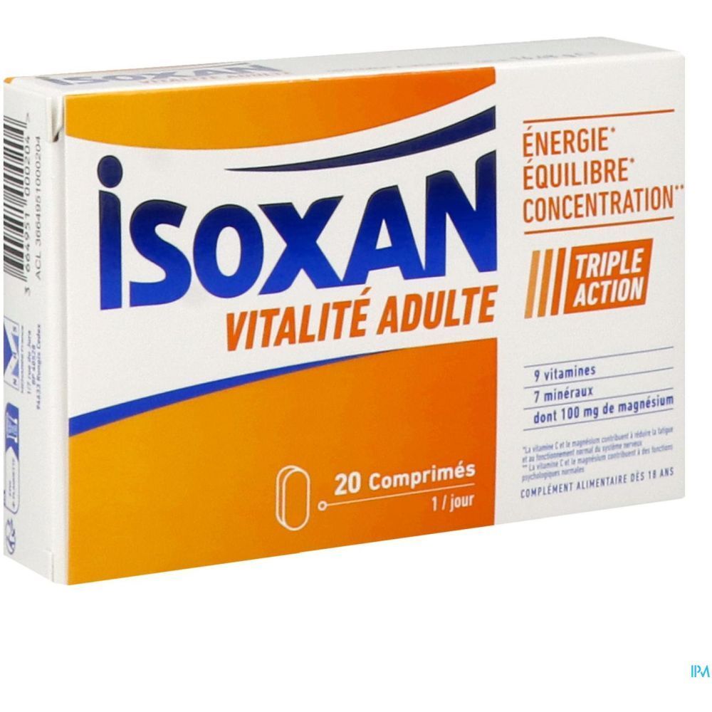 Isoxan Vitalité Adulte Triple action : Energie, équilibre et concentration