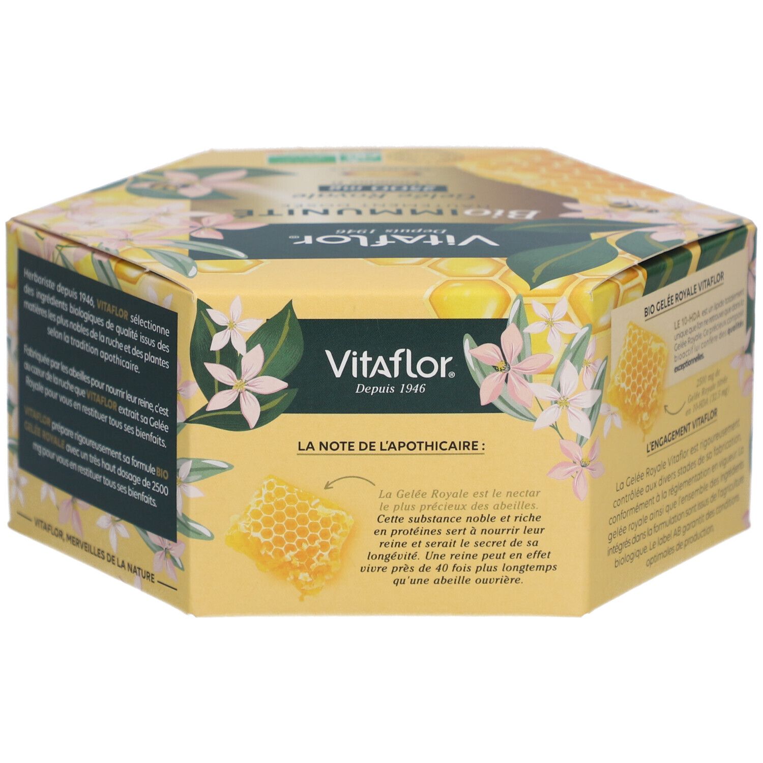 Vitaflor Gelée royale Bio 2500mg et vitamine D