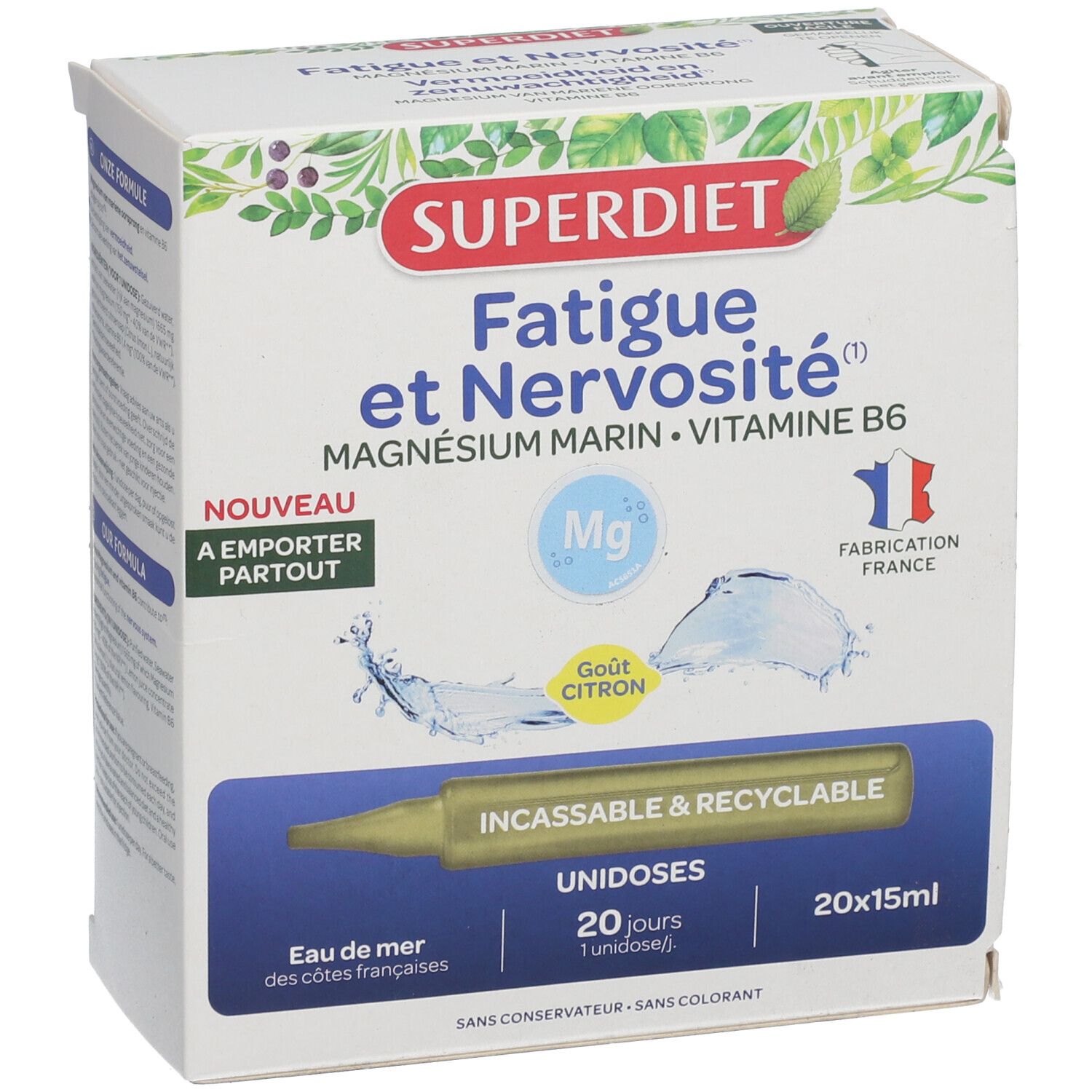 Magnésium Marin + Vitamine B6 Bandini - 120 Gélules, Lutte Contre Fatigue Et Stress