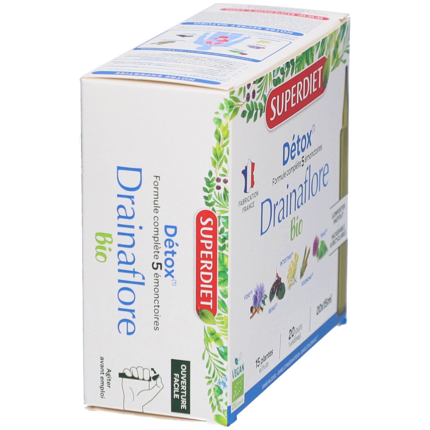 Superdiet Drainaflore Bio détox 5 émonctoires