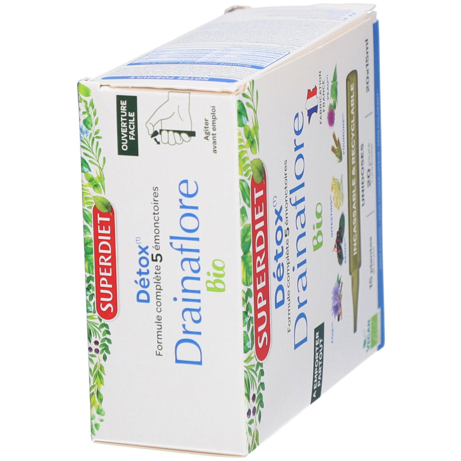 Superdiet Drainaflore Bio détox 5 émonctoires