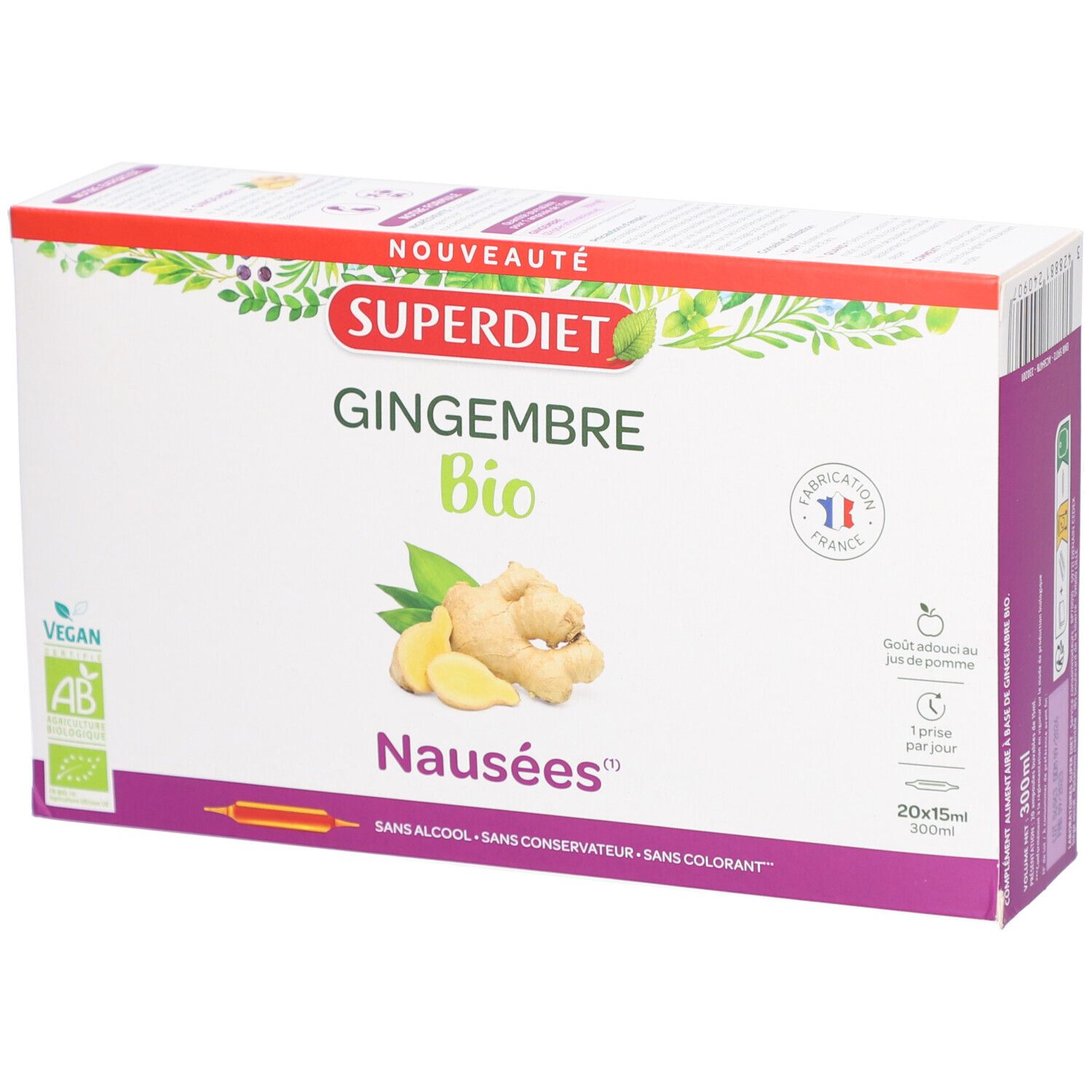 Superdiet Gingembre Bio anti-nausées