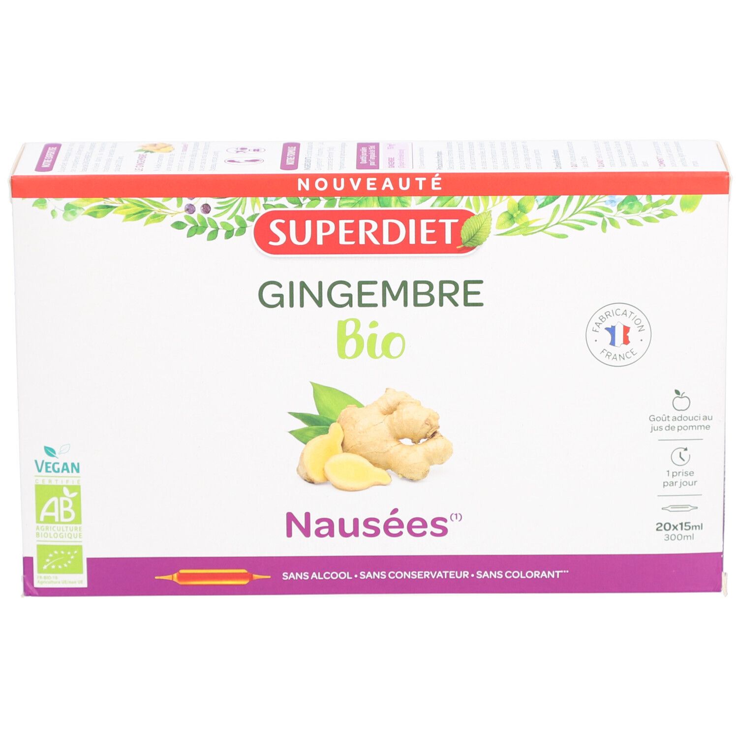 Superdiet Gingembre Bio anti-nausées