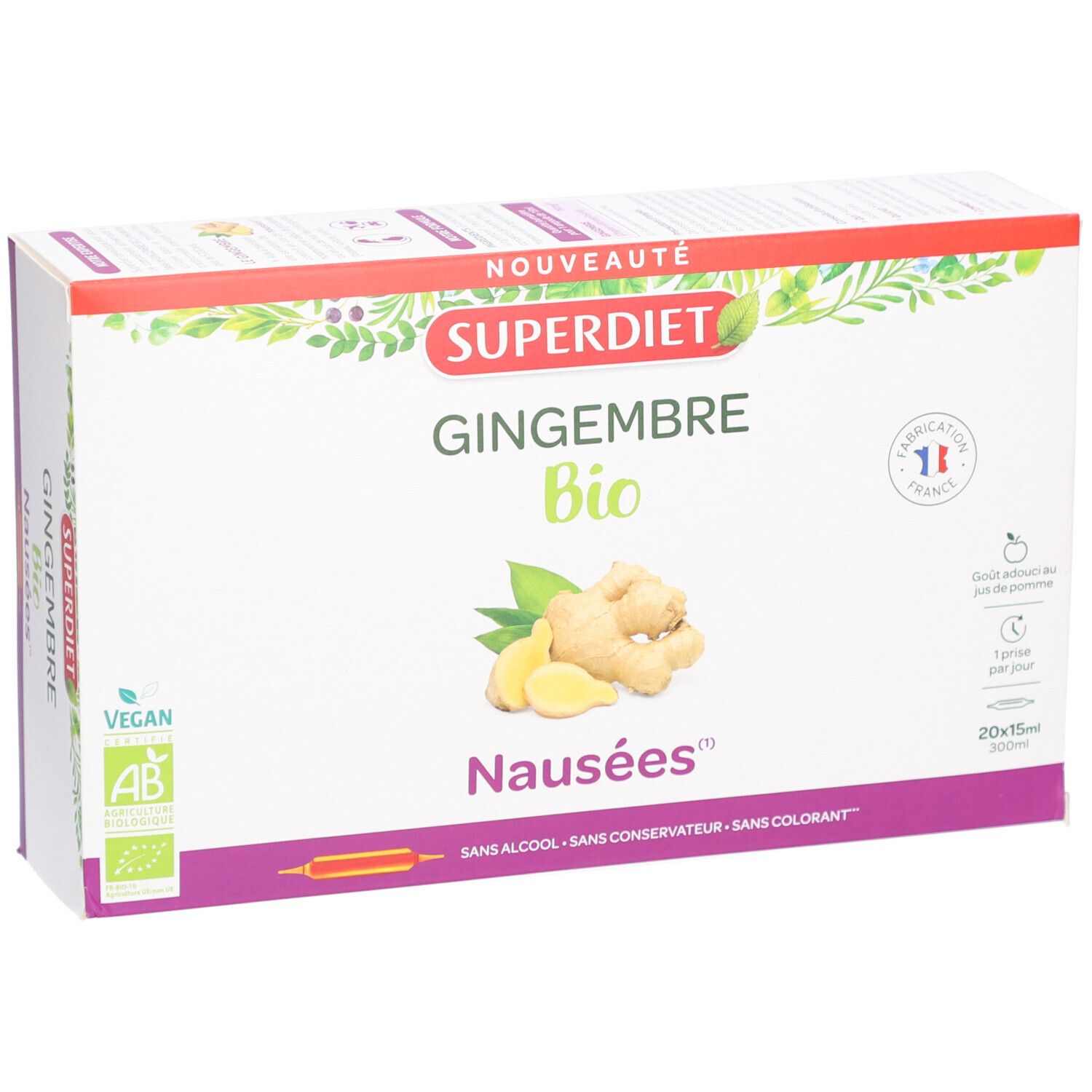 Superdiet Gingembre Bio anti-nausées