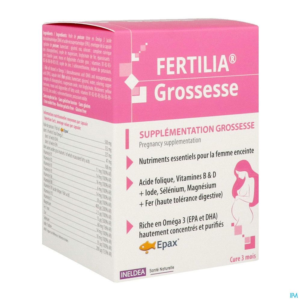 Fertilia Grossesse, Capsule, complément alimentaire pour la grossesse, bt 30
