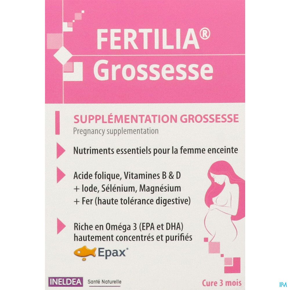 Fertilia Grossesse, Capsule, complément alimentaire pour la grossesse, bt 30