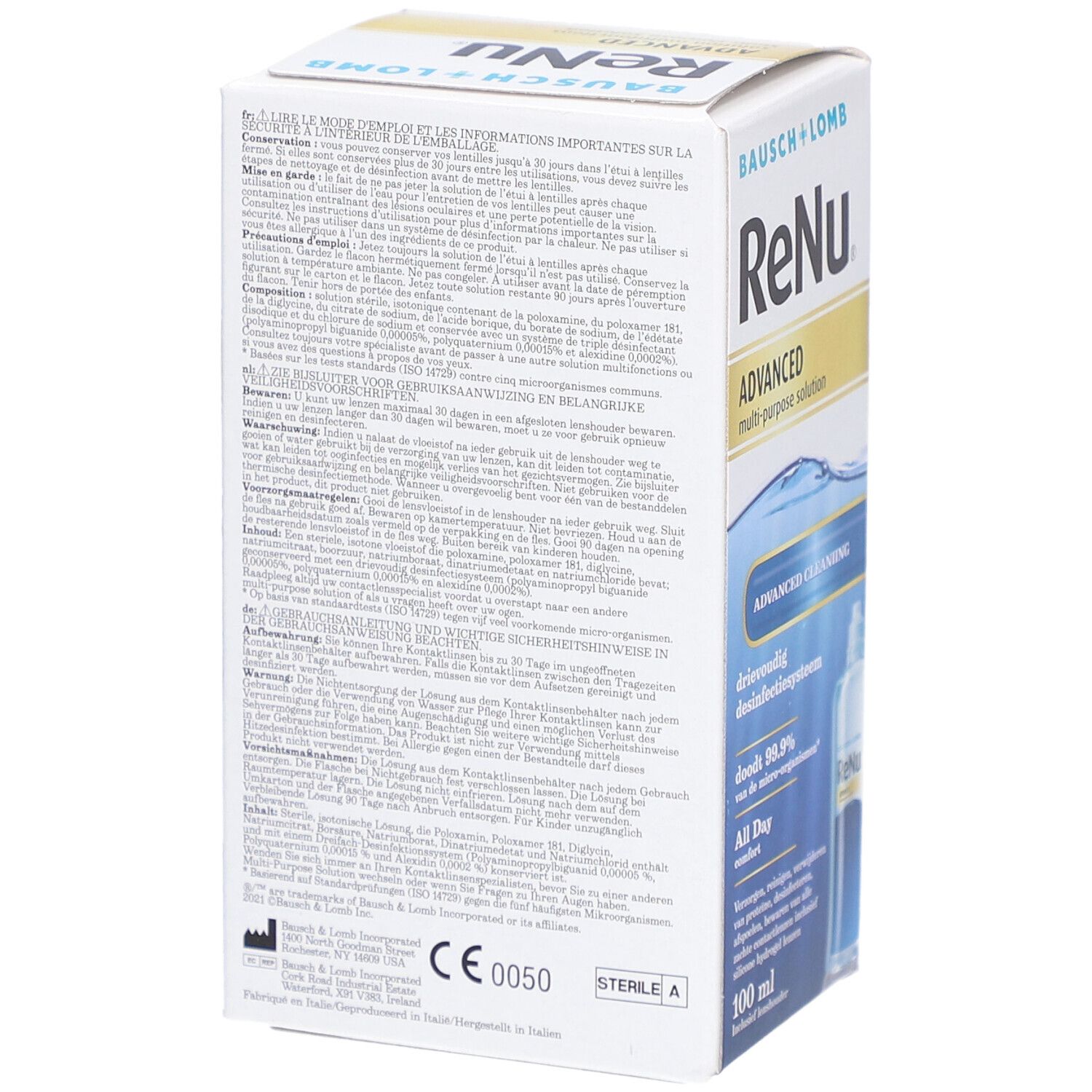 ReNu Advanced Solution Multifonctions Pour Lentilles de Contact Souples 100ml