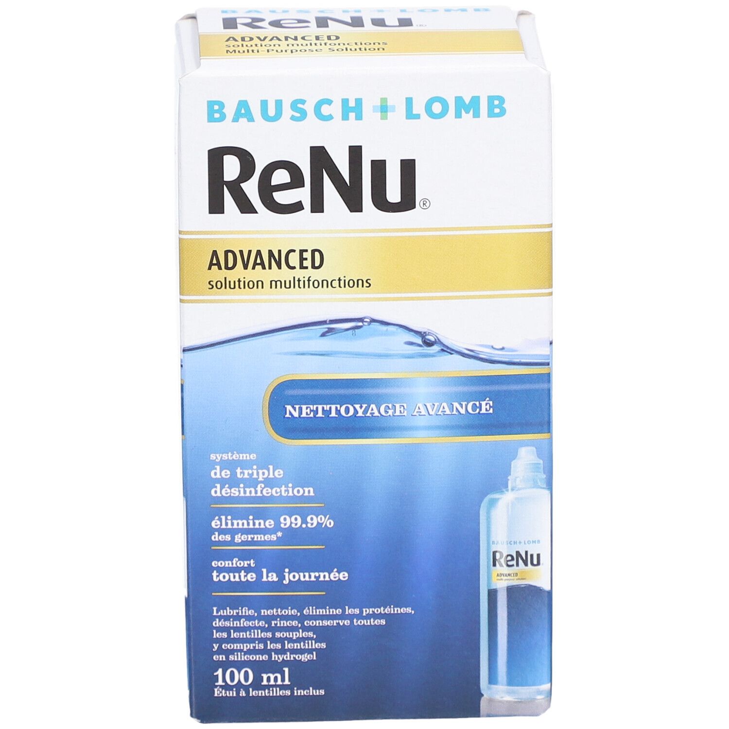 ReNu Advanced Solution Multifonctions Pour Lentilles de Contact Souples 100ml