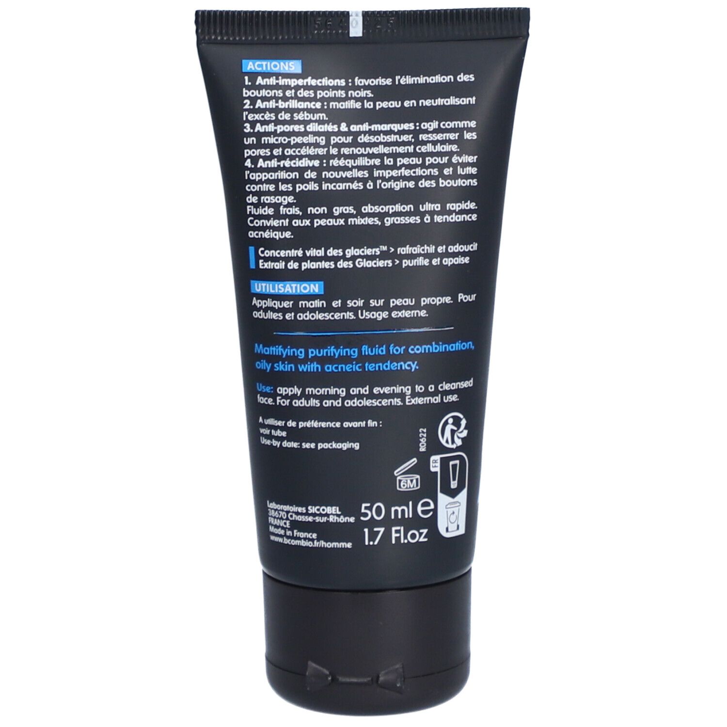 B COM BIO HOMME Fluide purifiant anti-imperfections